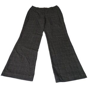 Worthington Curvy Fit Gray Plaid Trousers Dress Pants Women Size 8 Work Business